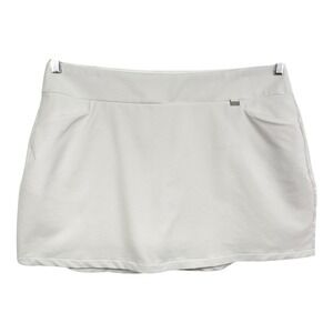 Greg Norman‎ XL Golf Skort Athletic Performance Pockets White Skirt Shorts 936